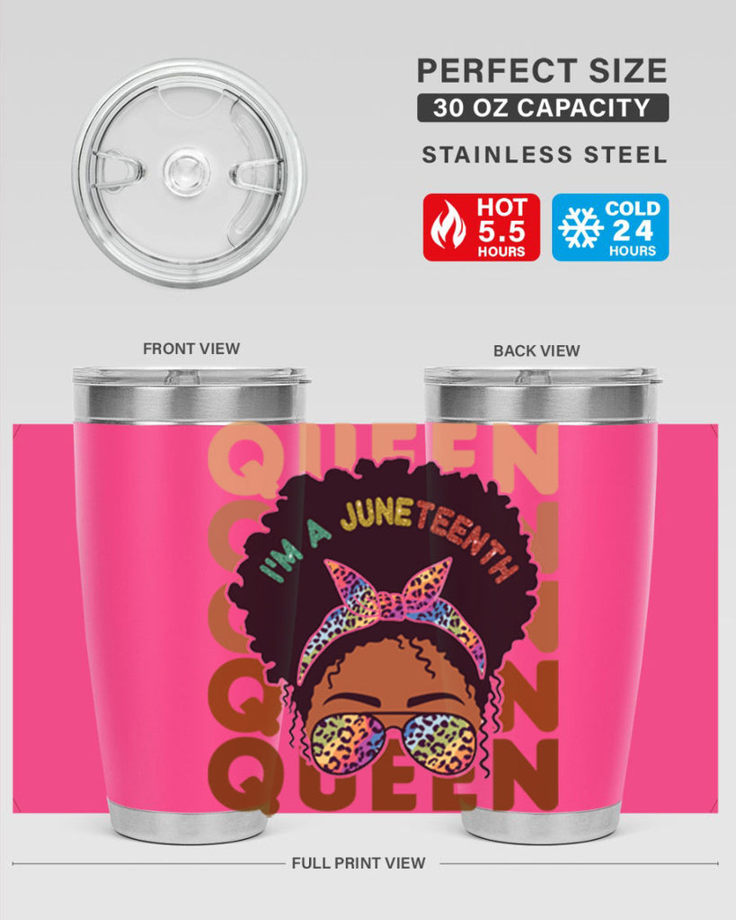 Juneteenth Queen Swag Black Melanin Png 26#- Juneteenth- tumbler