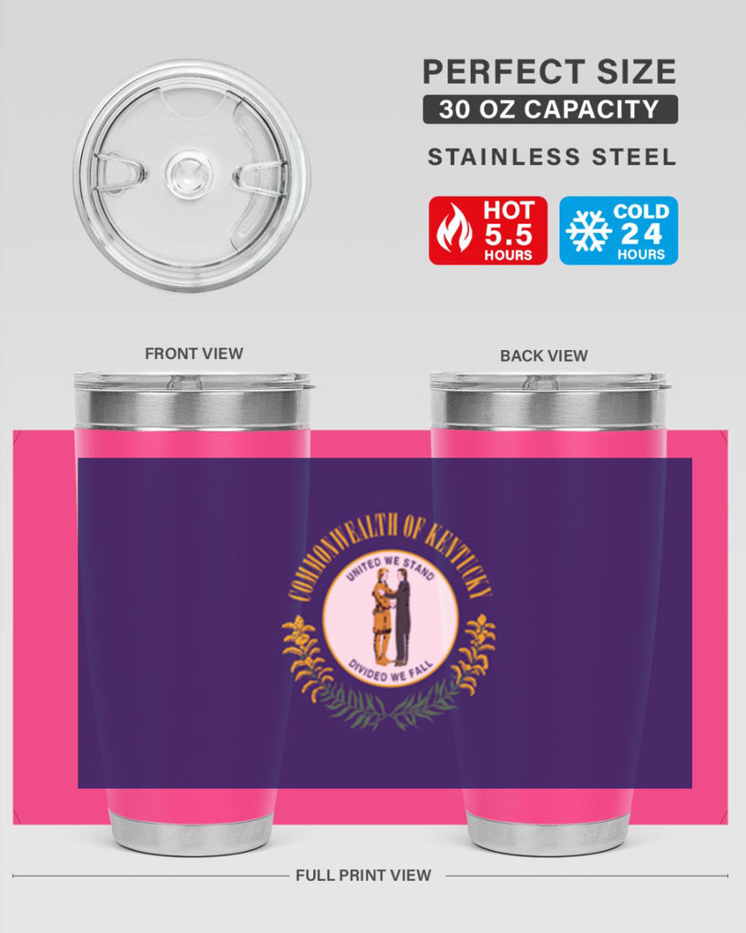 Kentucky 35#- Us Flags- Tumbler