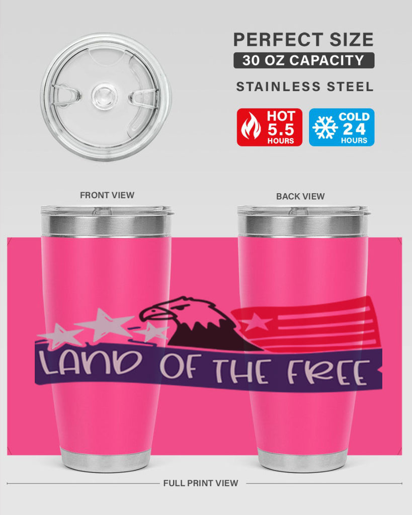 Land Of The Free Style 157#- Fourt Of July- Tumbler