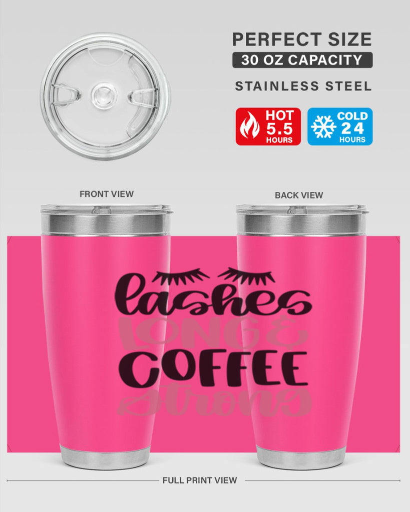 Lashes Long Coffee Strong Style 67#- make up- Tumbler