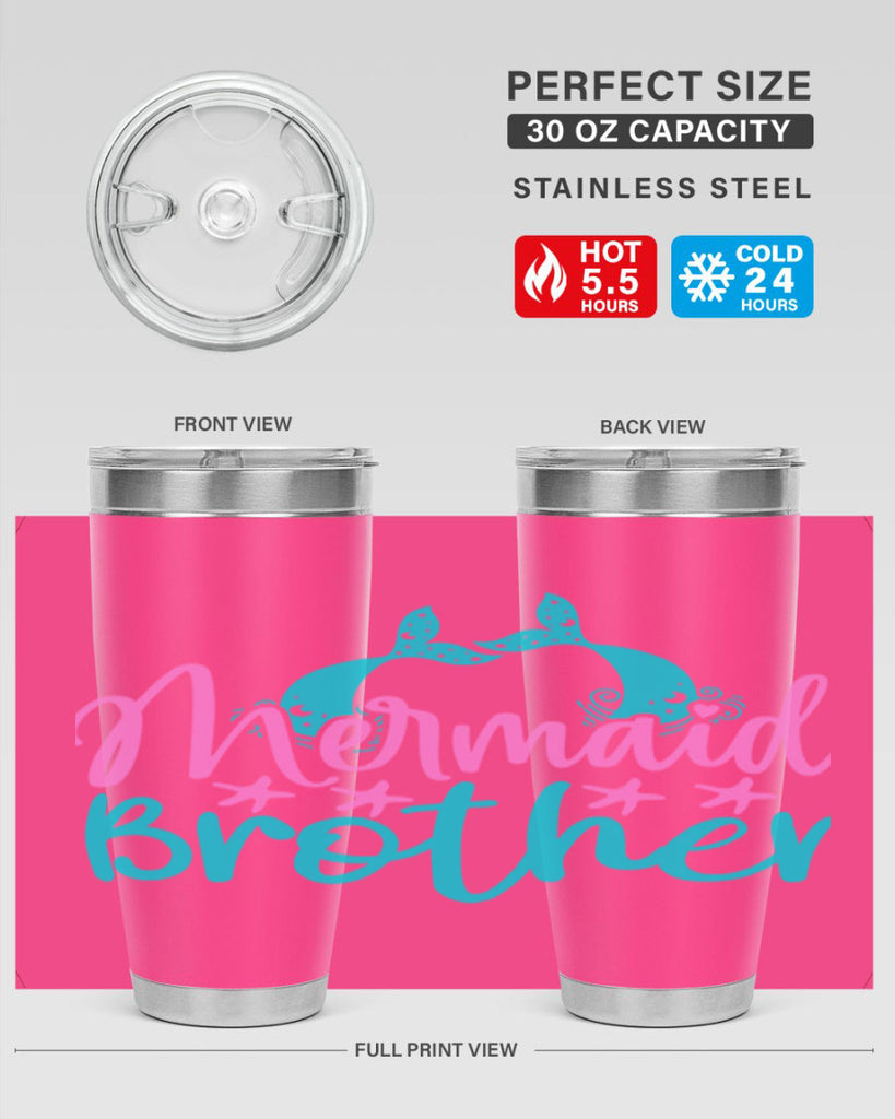 Mermaid Brother 354#- mermaid- Tumbler