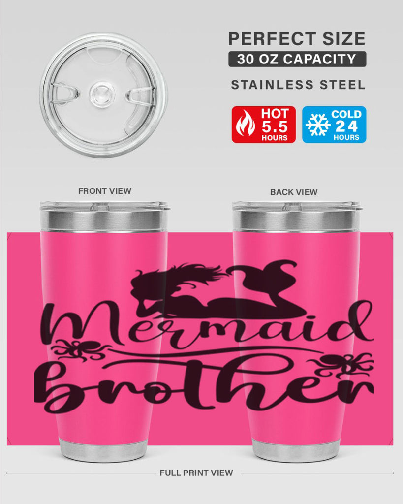 Mermaid Brother 355#- mermaid- Tumbler