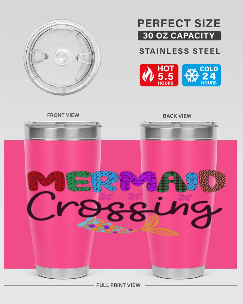 Mermaid Crossing 399#- mermaid- Tumbler