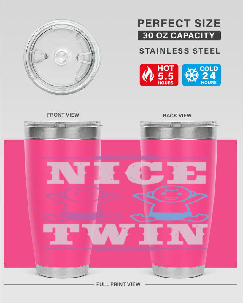 Nice Twin Style 26#- baby shower- tumbler