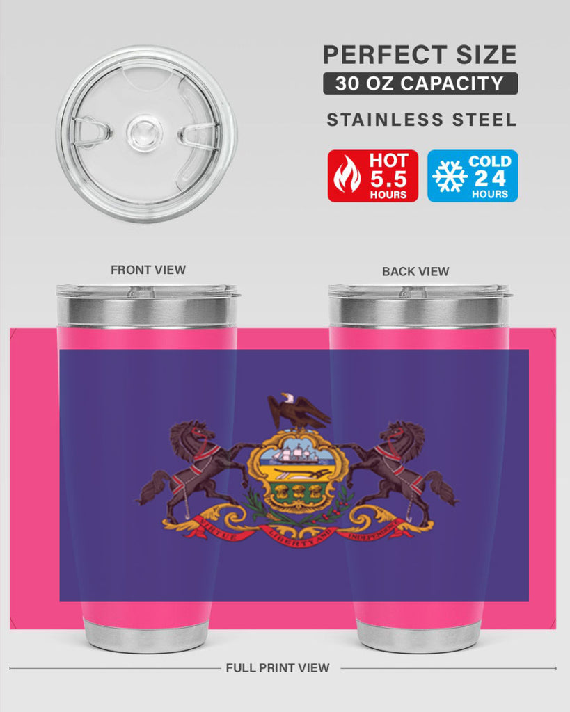Pensilvania 14#- Us Flags- Tumbler