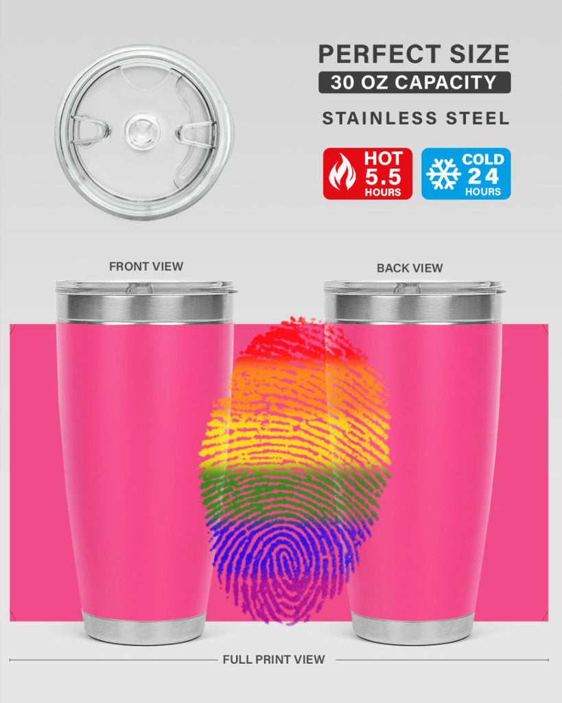 Rainbow Finger print 10#- lgbt- Tumbler