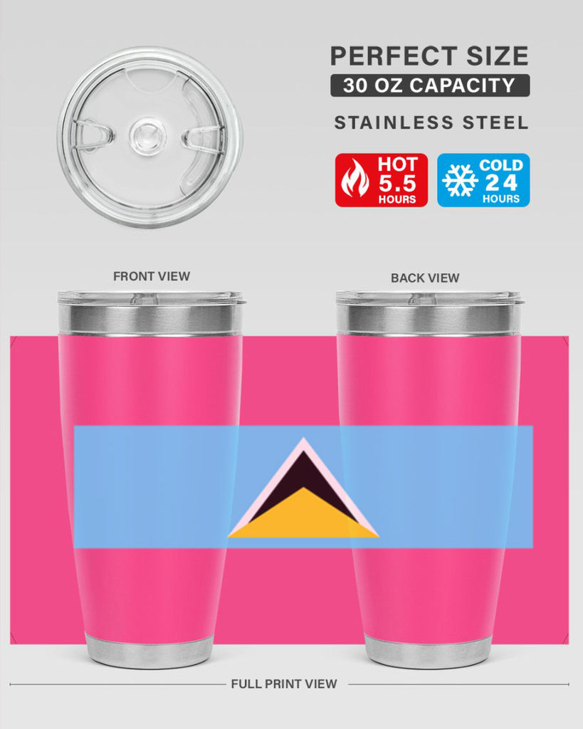 Saint Lucia 51#- world flags- Tumbler