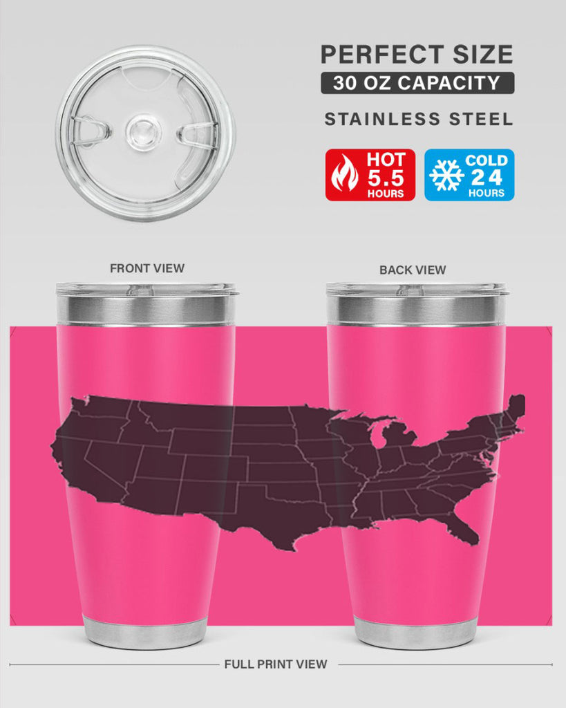 Separate Color Map Style 71#- Fourt Of July- Tumbler