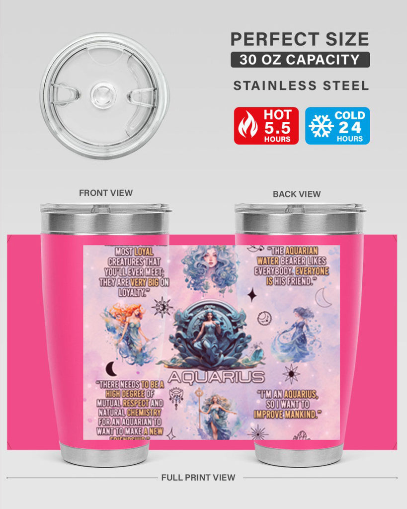 StraightAquarius 468#- zodiac- Tumbler