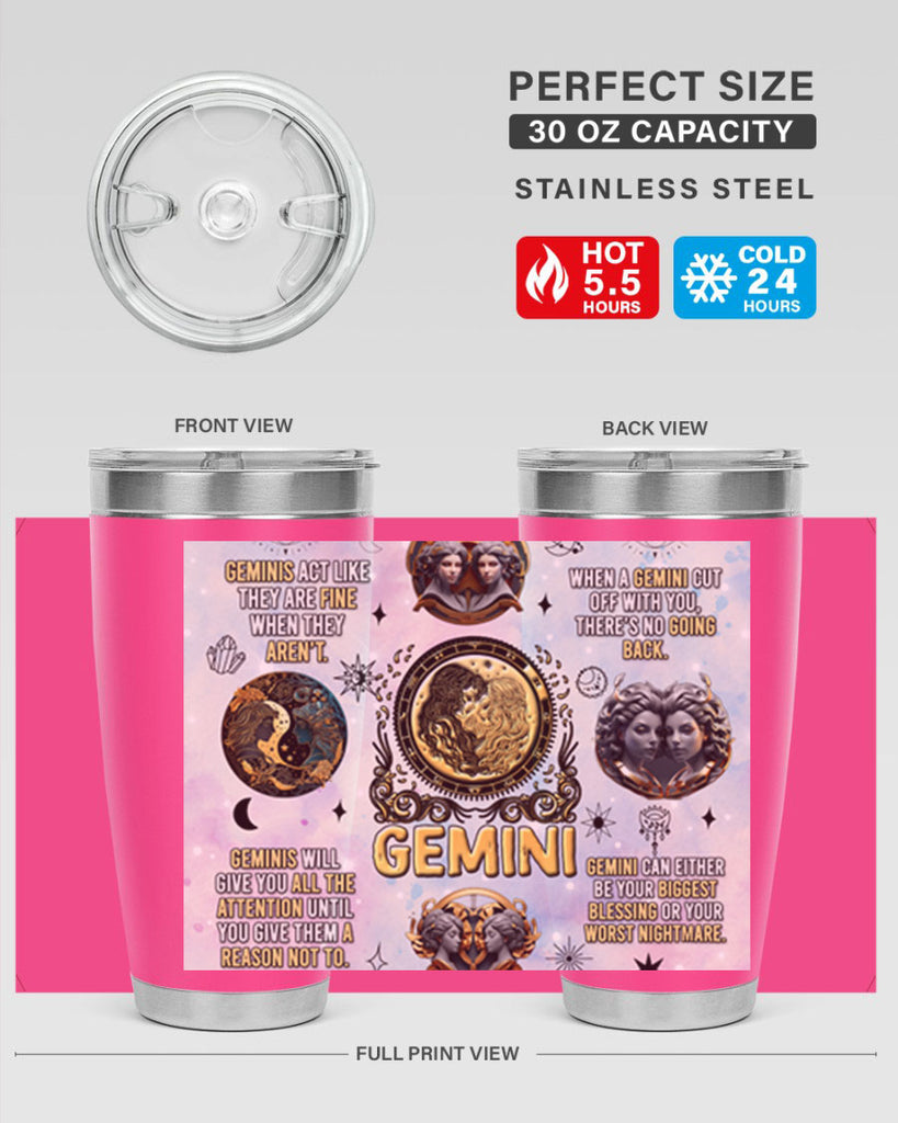 StraightGemini 472#- zodiac- Tumbler