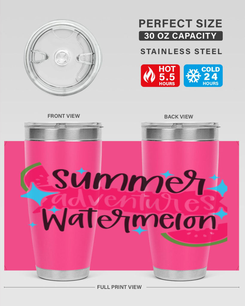Summer Adventures Watermelon Style 23#- summer- Tumbler