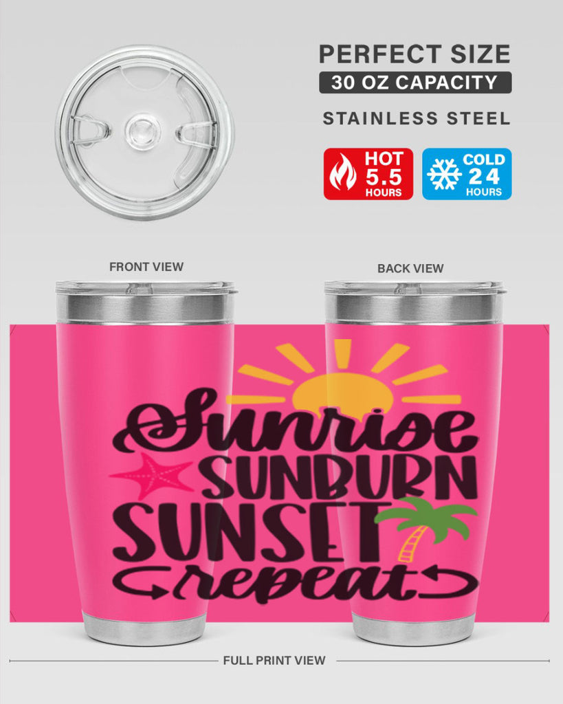 Sunrise Sunburn Sunset Repeat Style 16#- summer- Tumbler