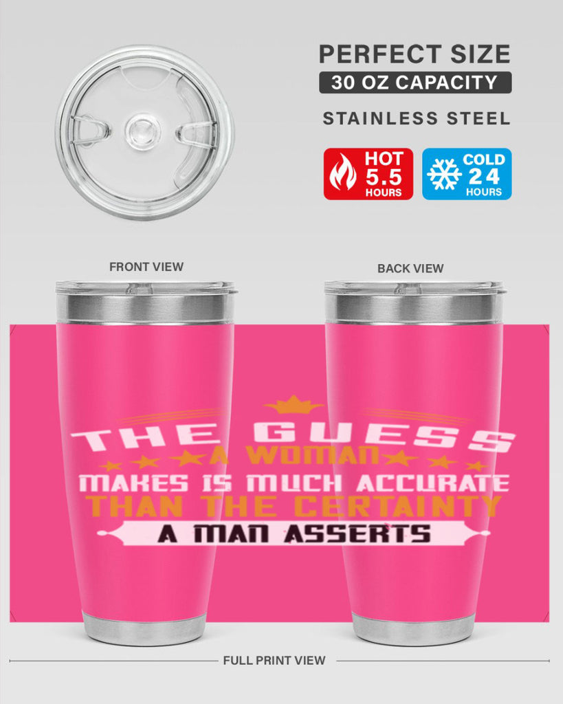 The guess a woman makes is much accurate than the certainty a man asserts Style 33#- womens day- Tumbler