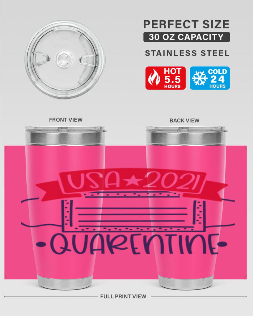 USA Quarentine Style 183#- Fourt Of July- Tumbler