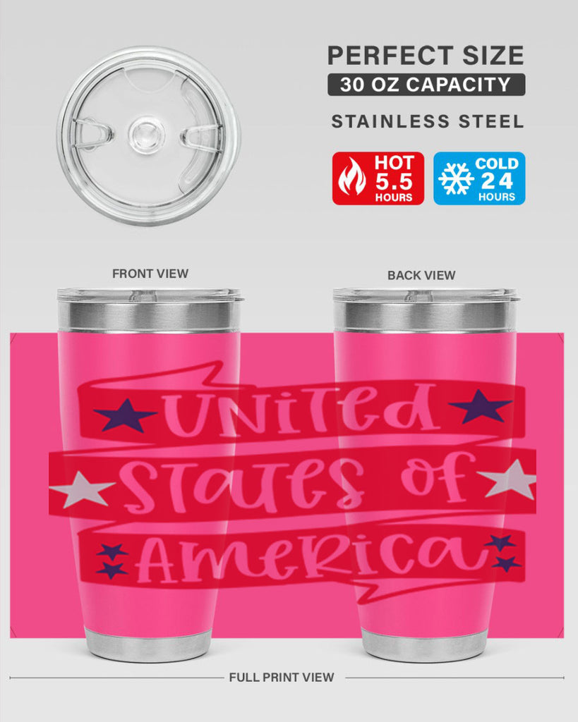 United States Of America Style 177#- Fourt Of July- Tumbler