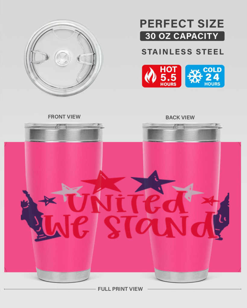 United We Stand Style 179#- Fourt Of July- Tumbler