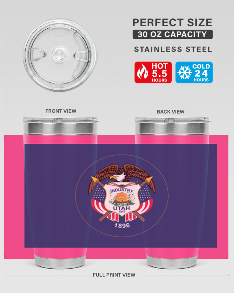 Utah 8#- Us Flags- Tumbler