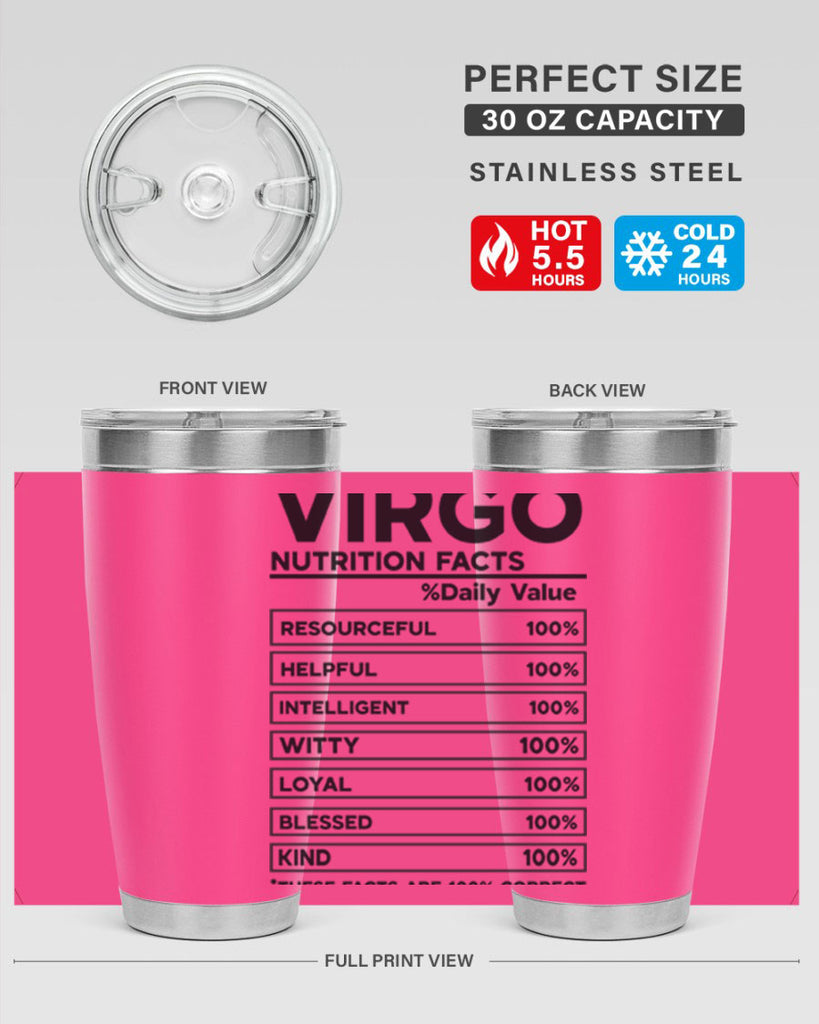 Virgo Nutrition Facts 530#- zodiac- Tumbler