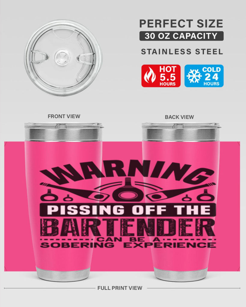 Warning Style 10#- bartender- tumbler