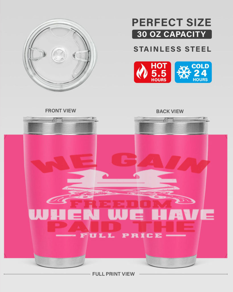 We gain freedom Style 55#- Fourt Of July- Tumbler
