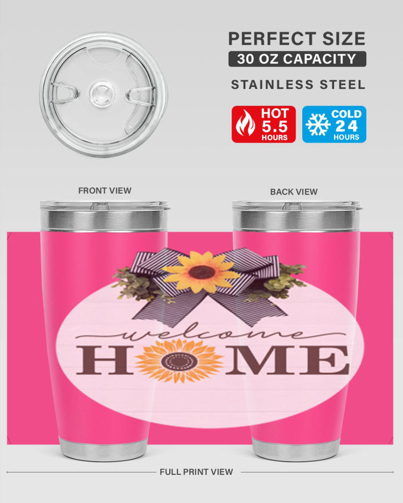 Welcome Home sunflower Mockup572#- spring- Tumbler
