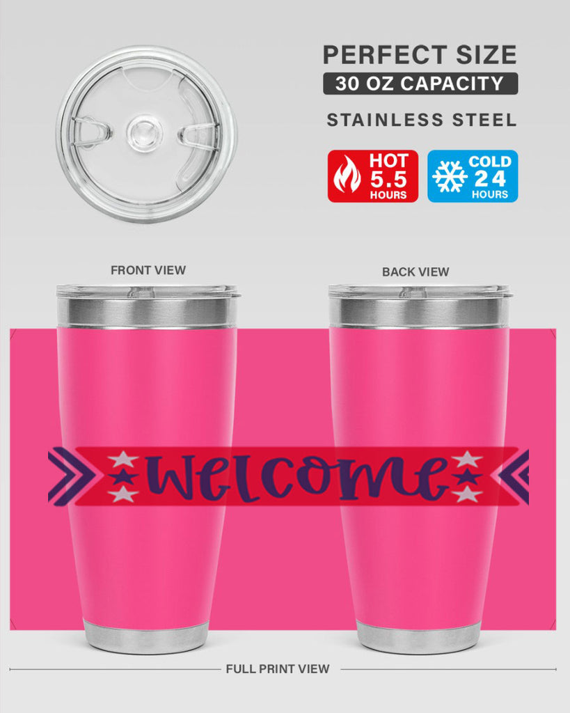 Welcome Style 187#- Fourt Of July- Tumbler