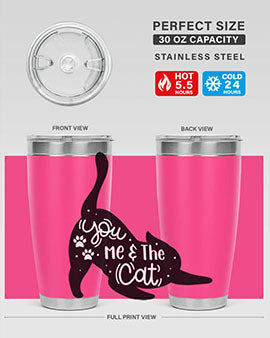 You Me The Cat Style 111#- cat- Tumbler