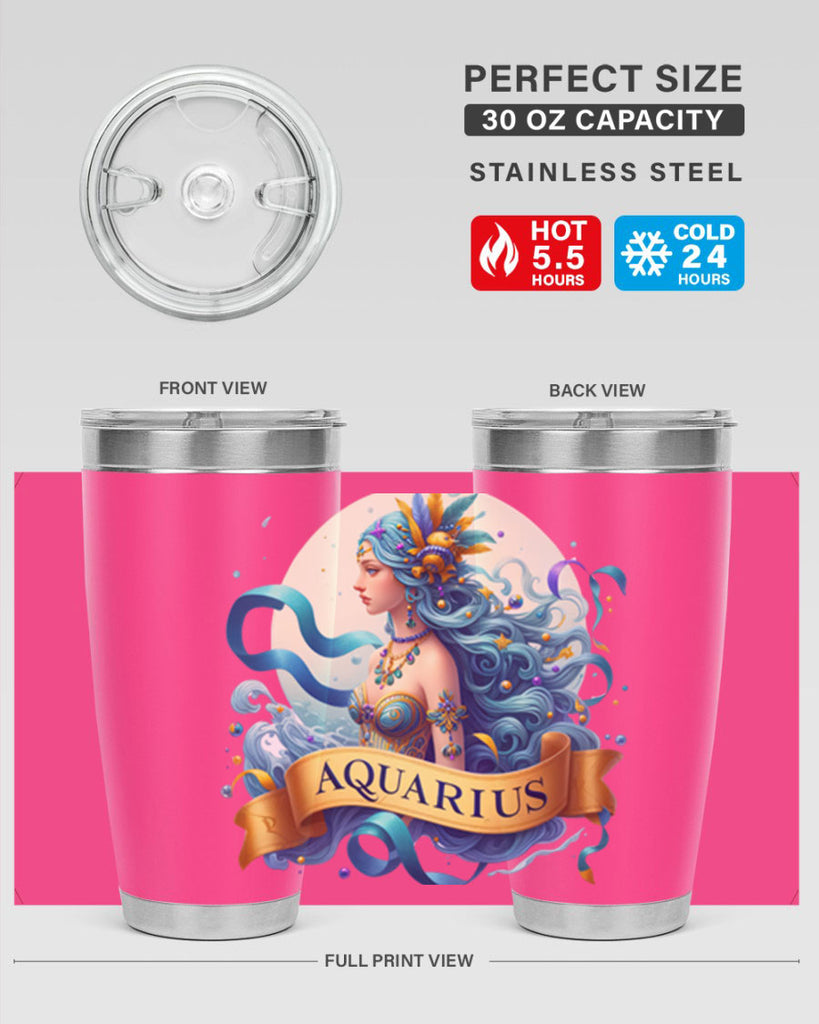 aquarius 84#- zodiac- Tumbler
