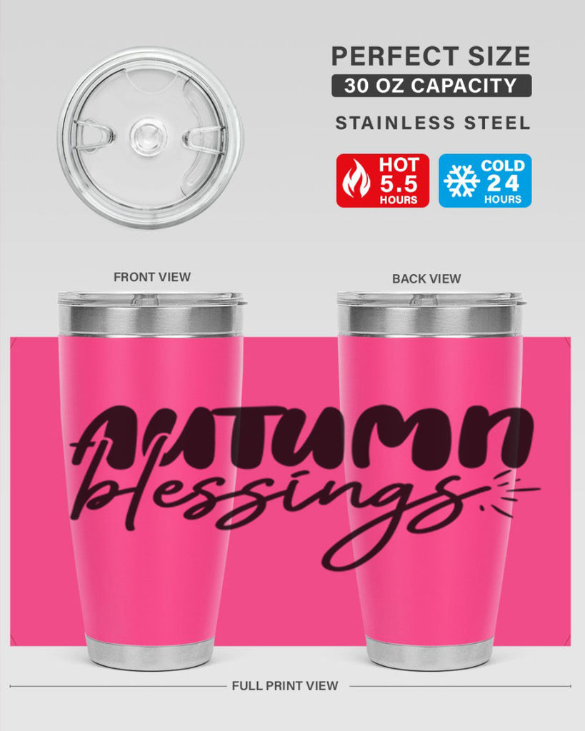 autumn blessings 65#- thanksgiving- Tumbler