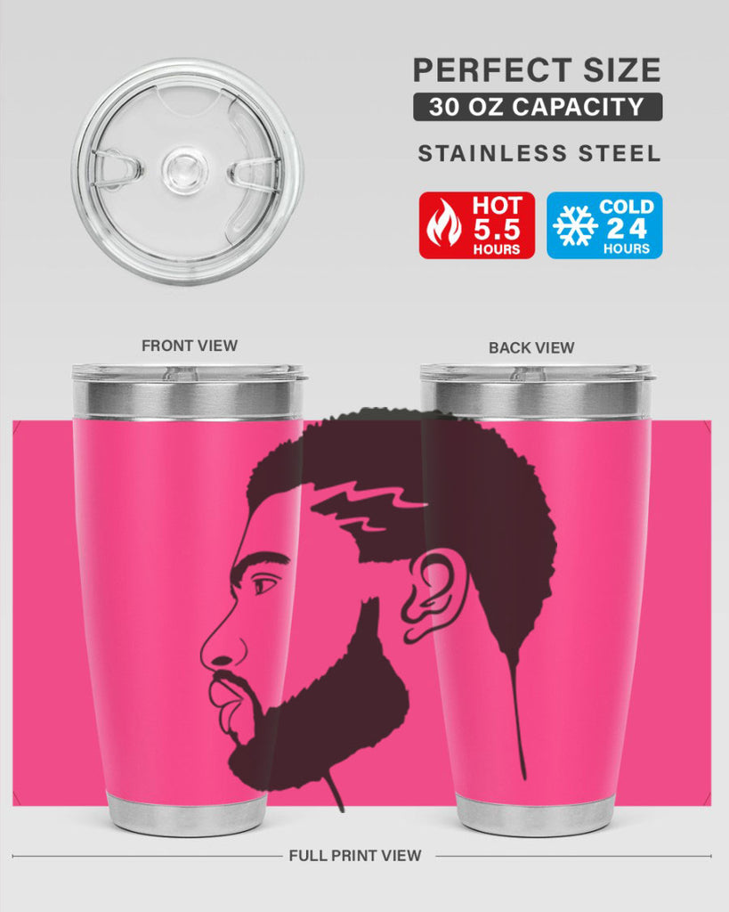 beardman 52#- black men - boys- tumbler