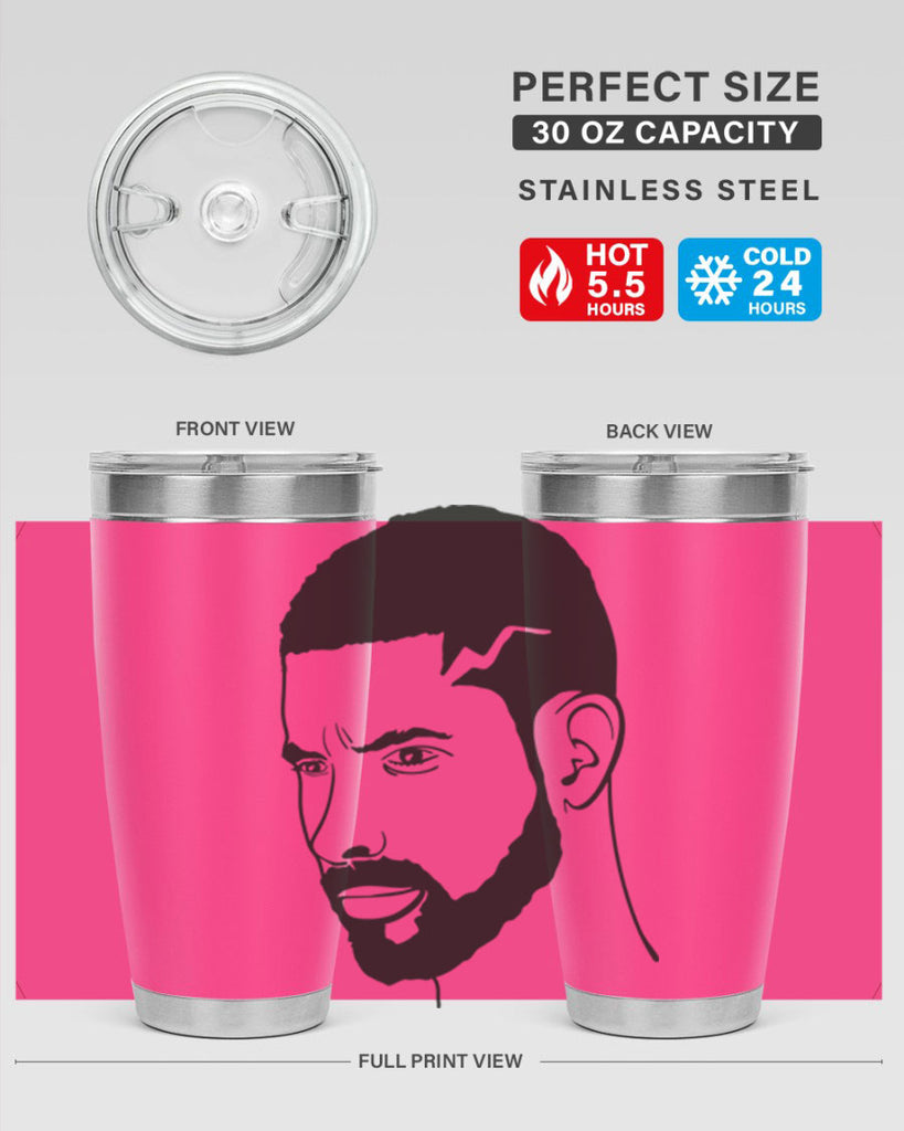 beardman 56#- black men - boys- tumbler