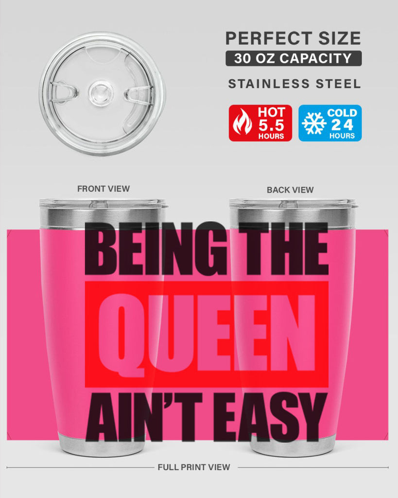 being the queen aint easy 255#- black words phrases- Cotton Tank