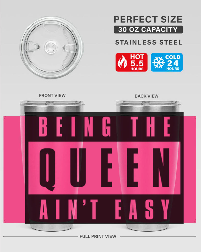 being the queen aint easy 258#- black words phrases- Cotton Tank