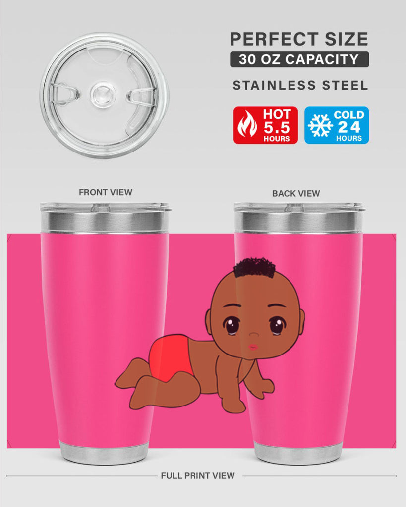 black baby boy 5#- black men - boys- tumbler