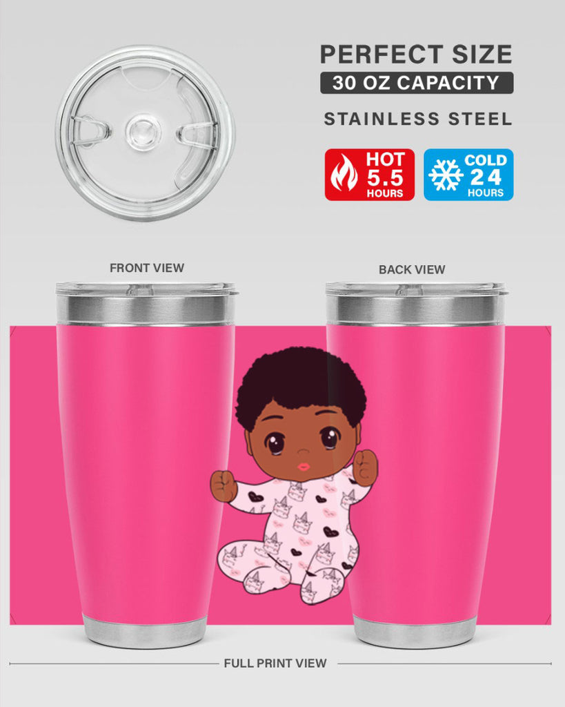 black baby boy 8#- black men - boys- tumbler
