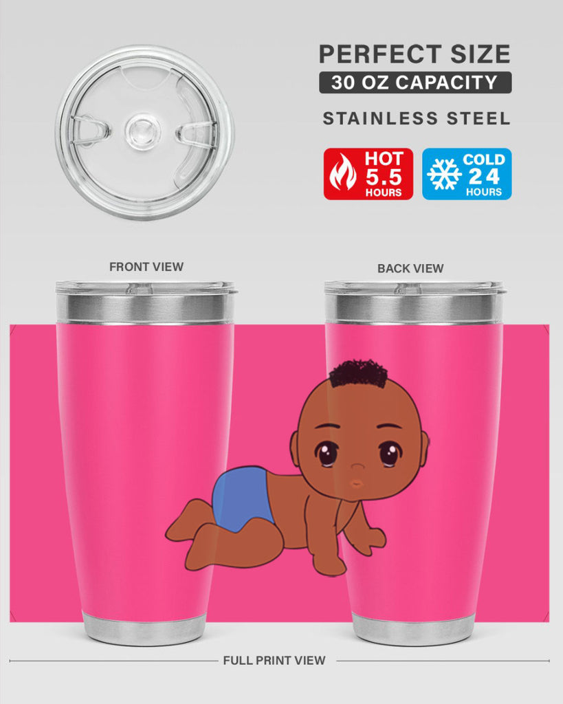 black baby boy 9#- black men - boys- tumbler