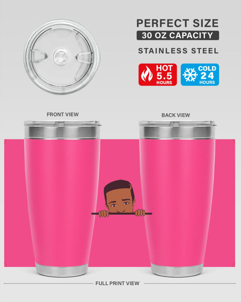 black boy 5#- black men - boys- tumbler