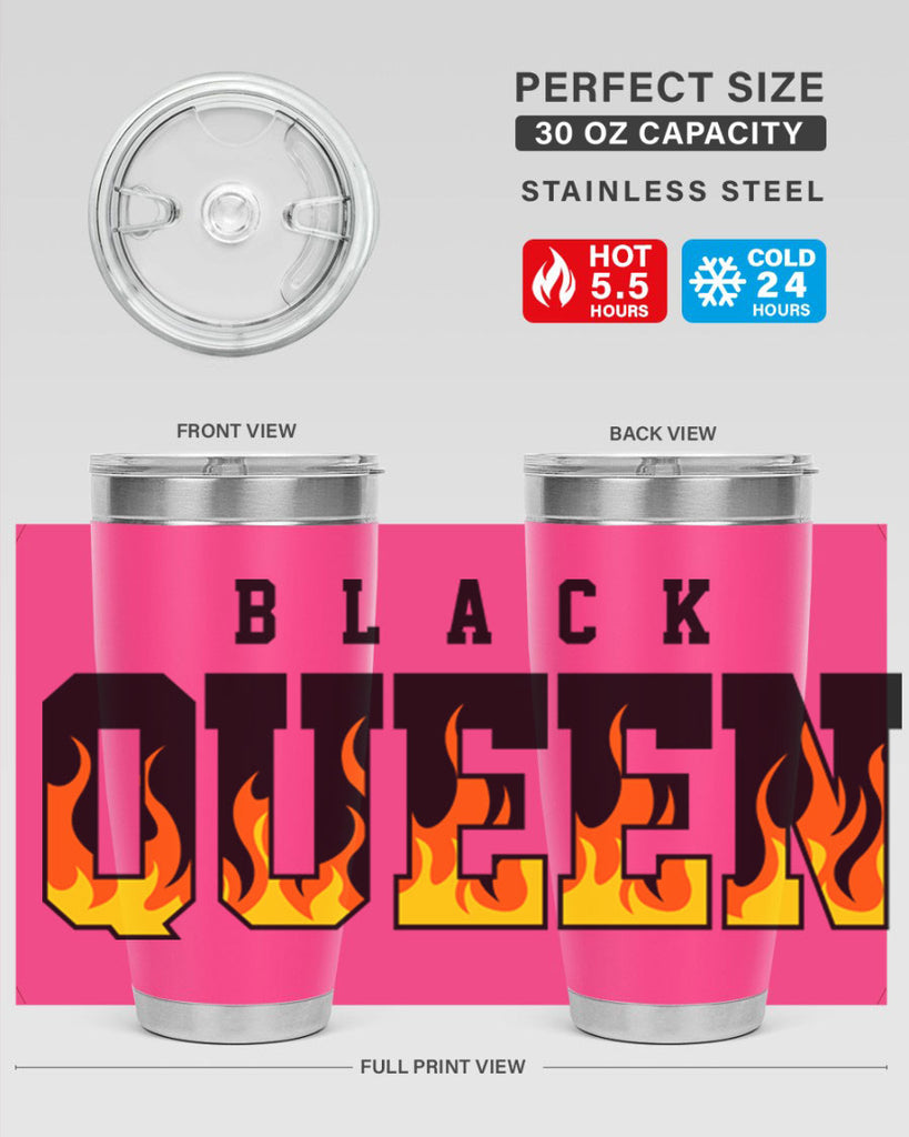 black queen flames 220#- black words phrases- Cotton Tank
