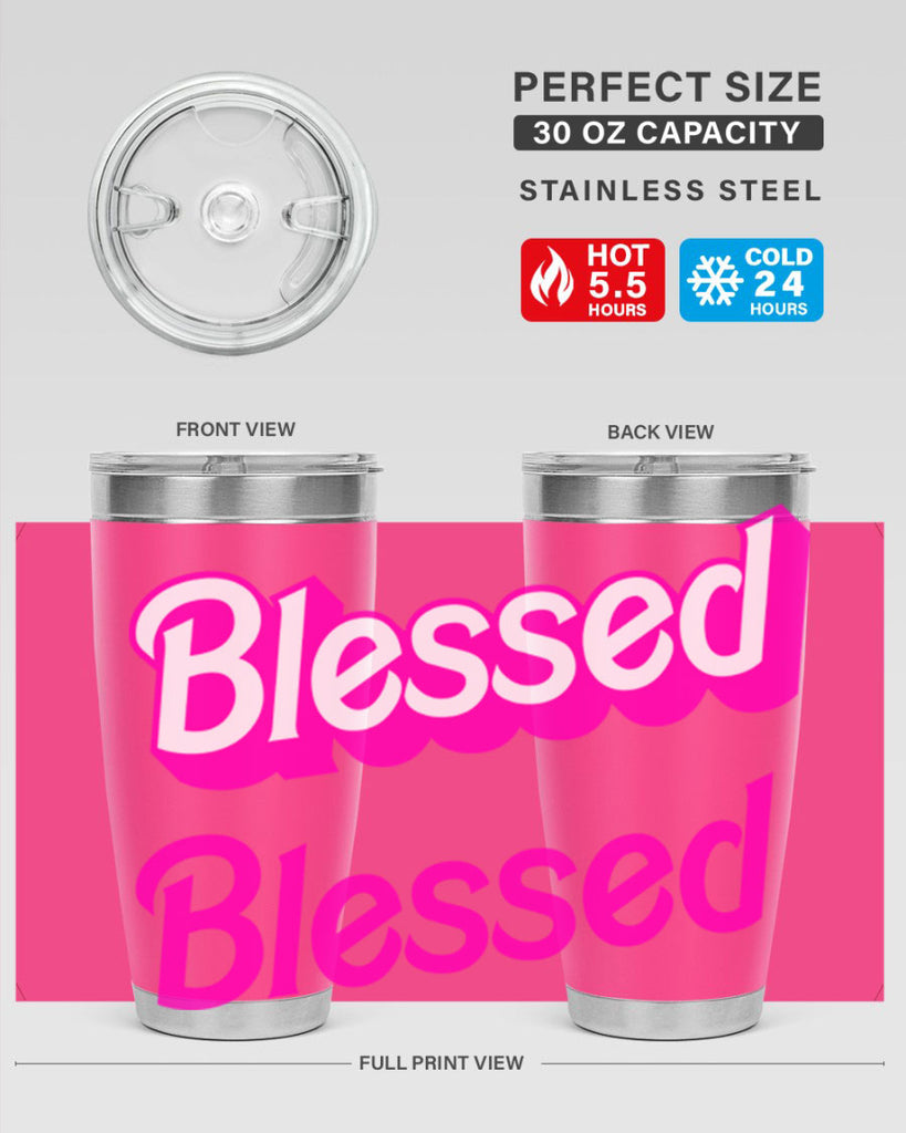blessed barbie 193#- black words phrases- Cotton Tank