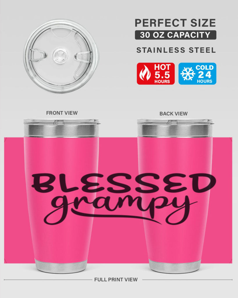 blessed grampy 77#- grandpa - papa- Tumbler