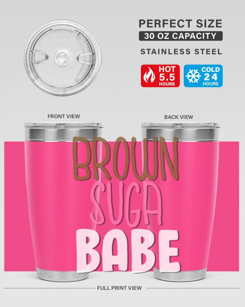 brown suga babe 190#- black words phrases- Cotton Tank