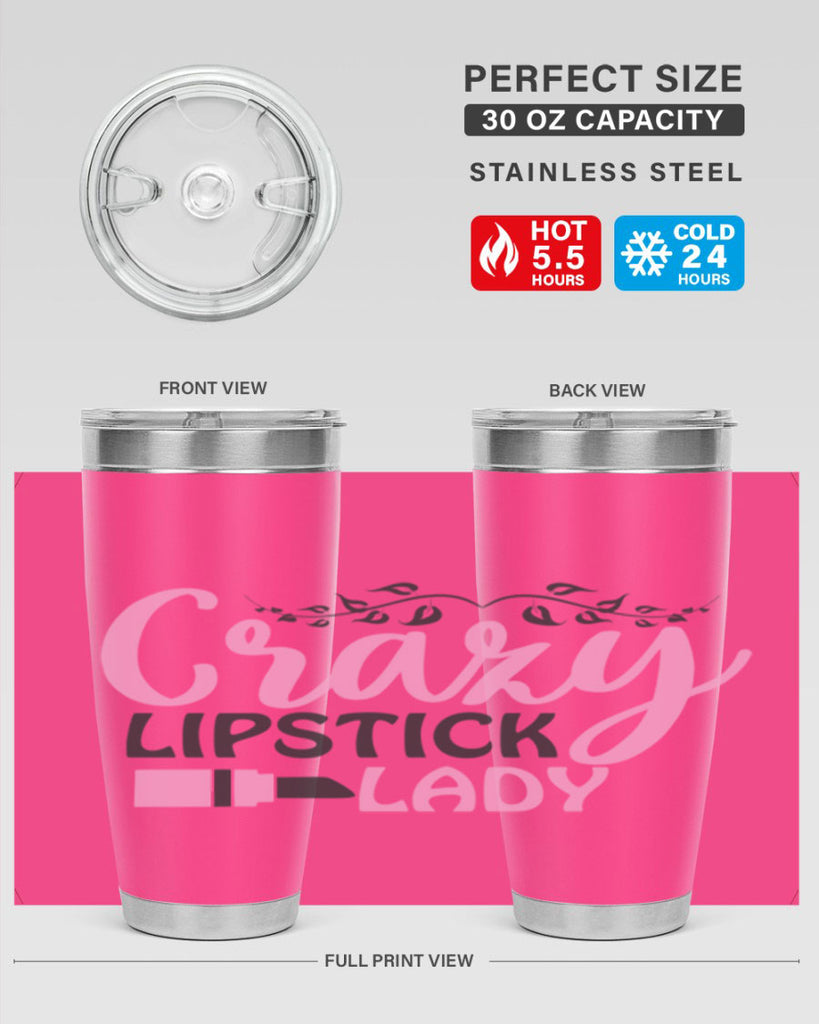 crazy lipstick lady Style 159#- make up- Tumbler