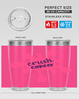 crush cancer Style 14#- breast cancer- Tumbler