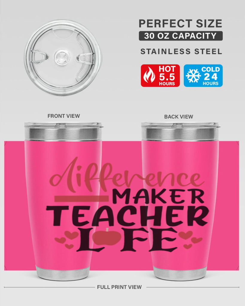 difference maker teacher life Style 118#- teacher- tumbler