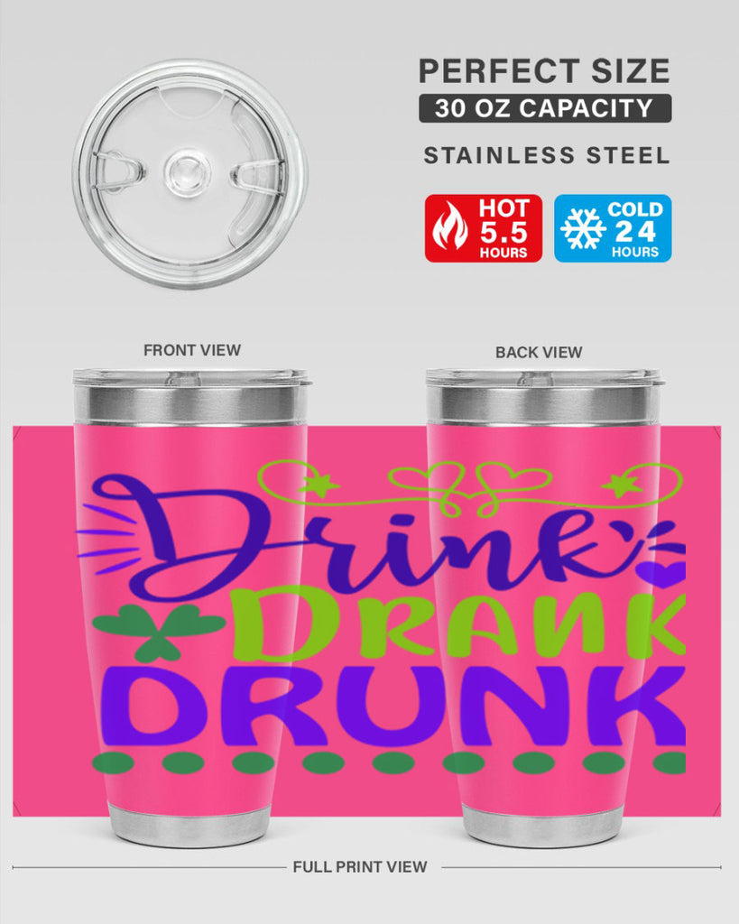 drink drank drunk 22#- mardi gras- Tumbler