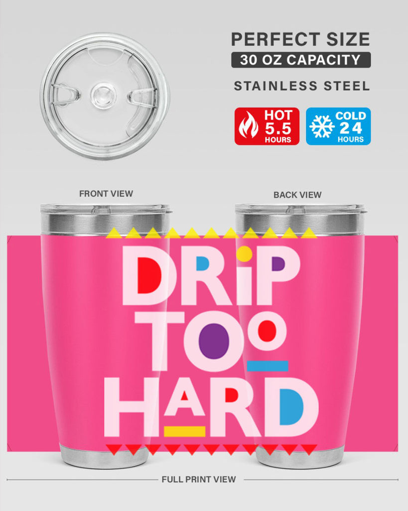 drip too hard 163#- black words phrases- Cotton Tank