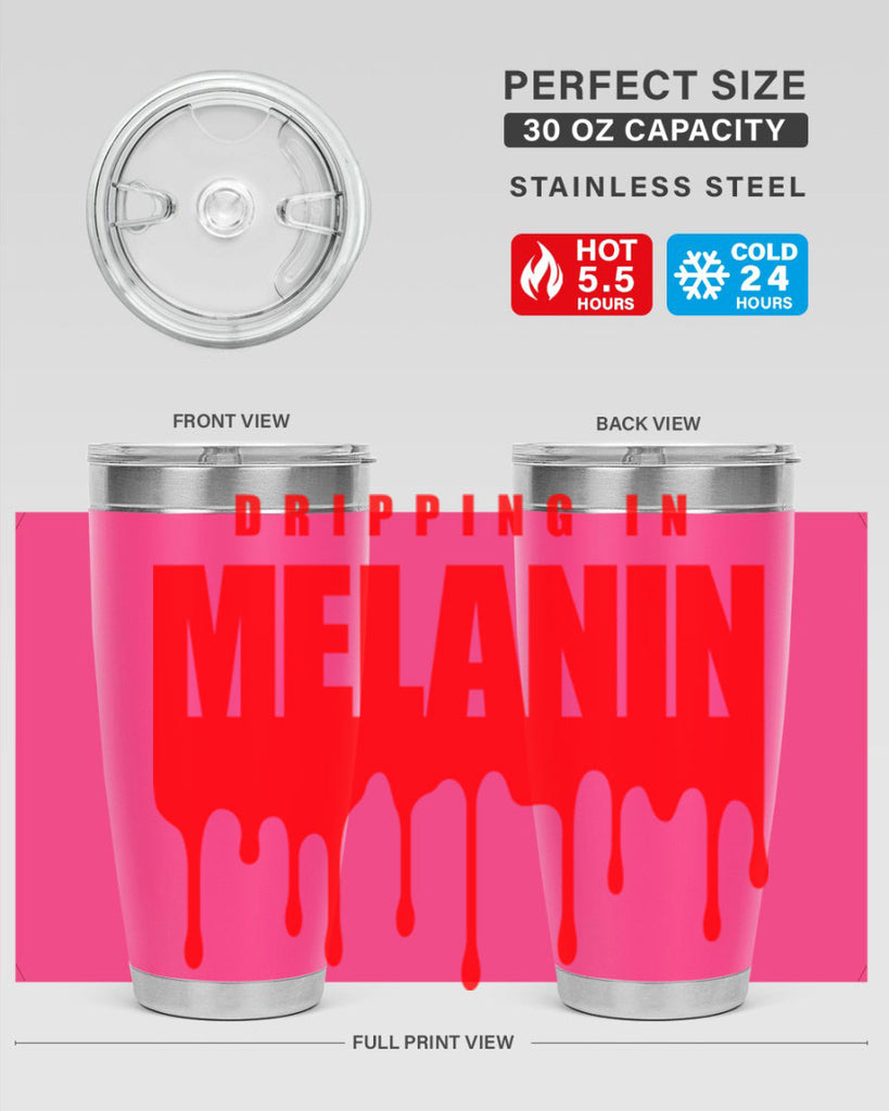 dripping in melanin 161#- black words phrases- Cotton Tank