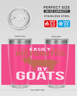 easily distracted by goats Style 5#- goat- Tumbler