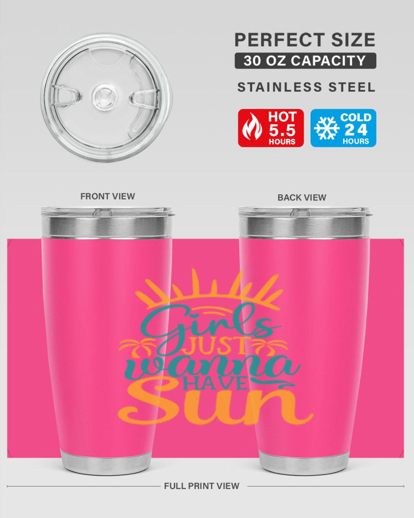 girls just wanna have sun Style 102#- summer- Tumbler