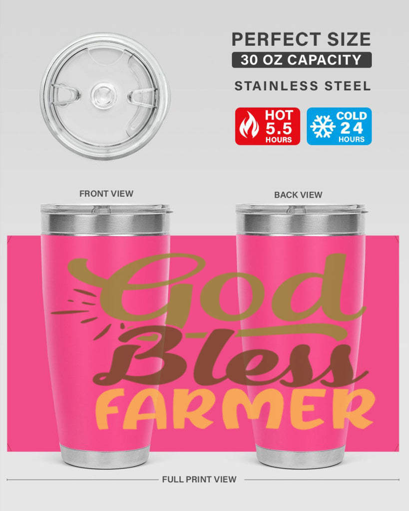 god bless farmer 10#- farming and gardening- Tumbler